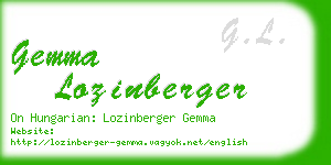 gemma lozinberger business card